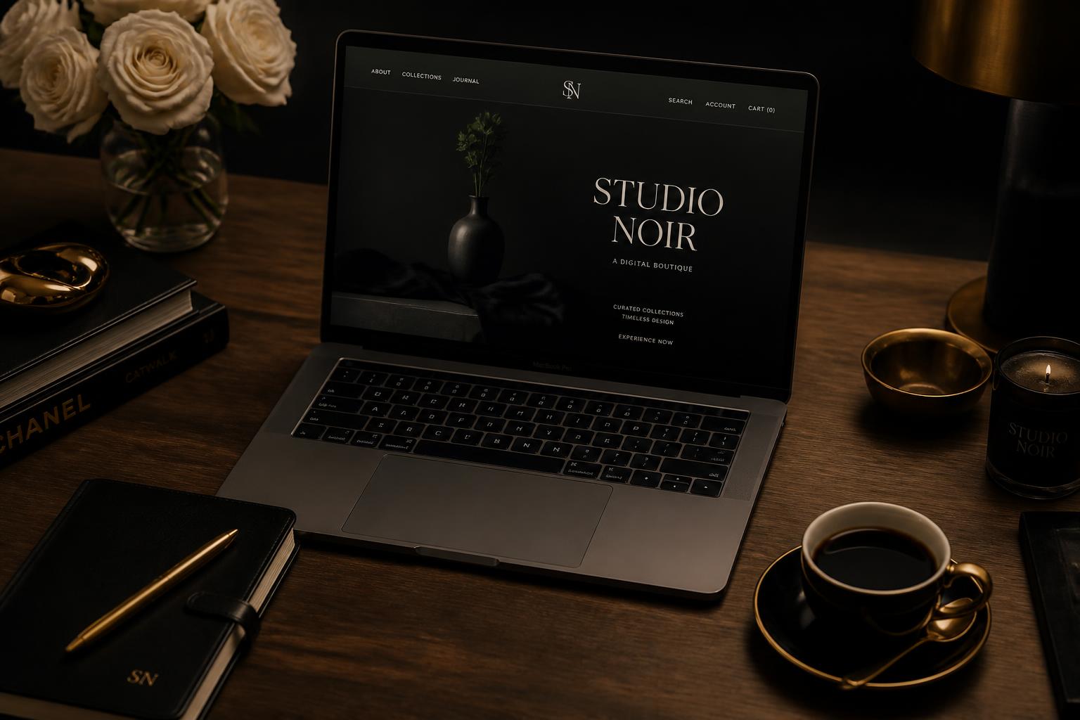A premium web design workspace